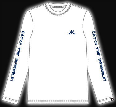 IK-309 IK ロングスリーブシャツ (6) ホワイト×ネイビー width=